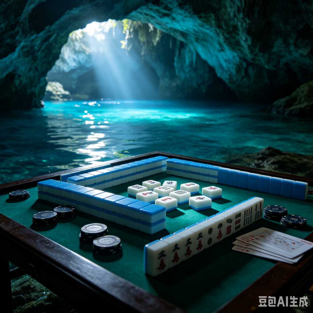 blue crystal mahjong set
