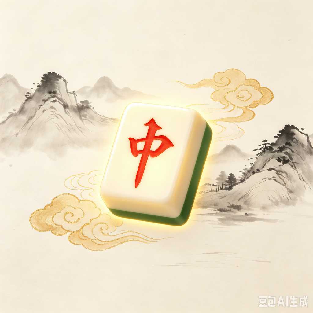stylish text mahjong set