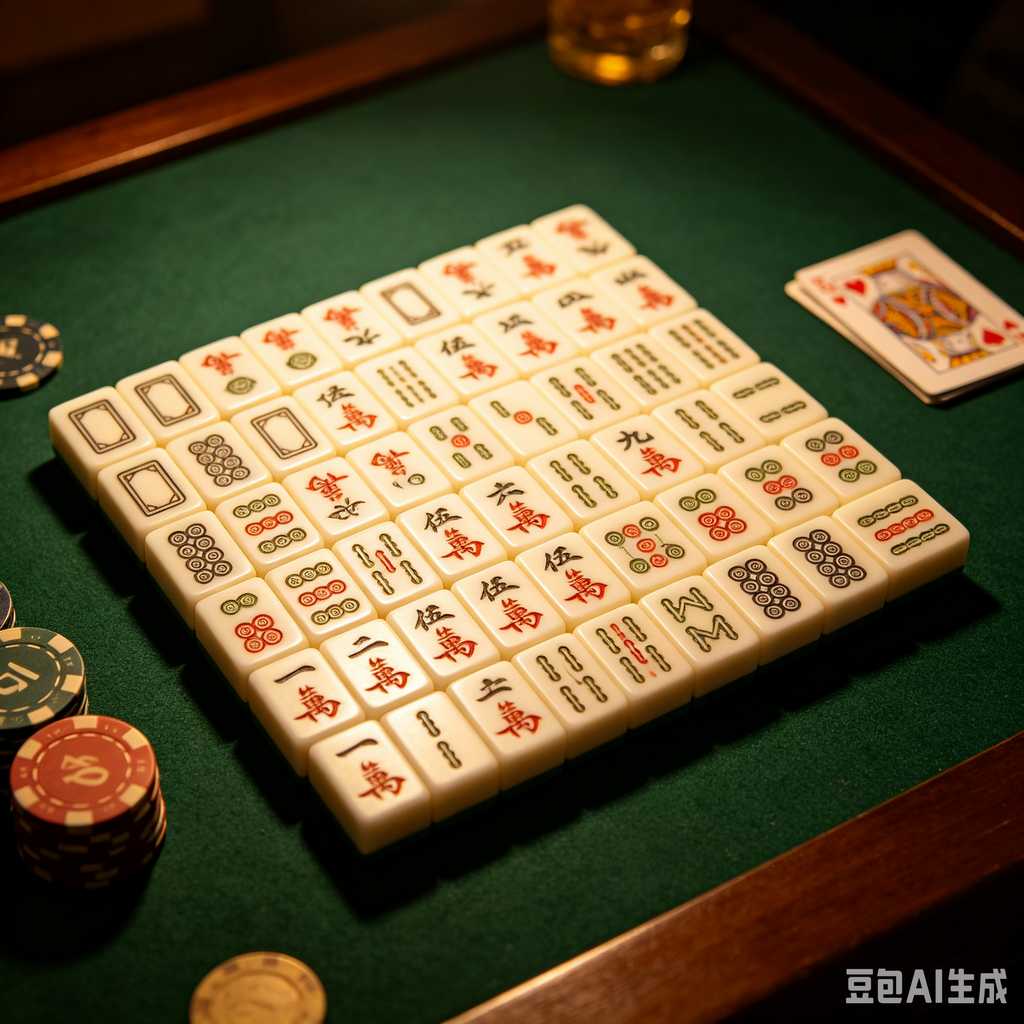 wooden mahjong set